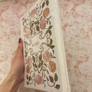 Floral Embroidered Notes Journal